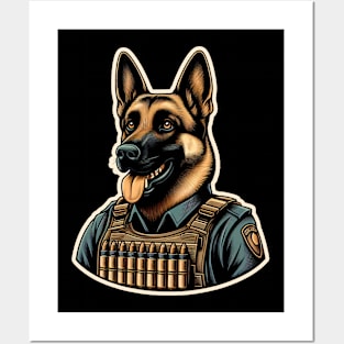 Belgian Malinois Soldier Posters and Art